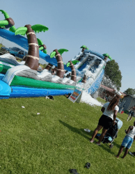 2-Lane 22 FT Mega Waterslide w/ Slip N Slide